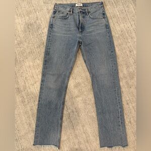 Agolde “Cherie high rise straight” Light Blue Denim Jeans 27